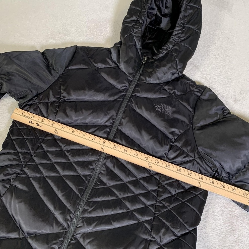 The North Face Jacket Womens Medium Black 550 Down Hooded Puffer Quilted Warm - Picture 3 of 14